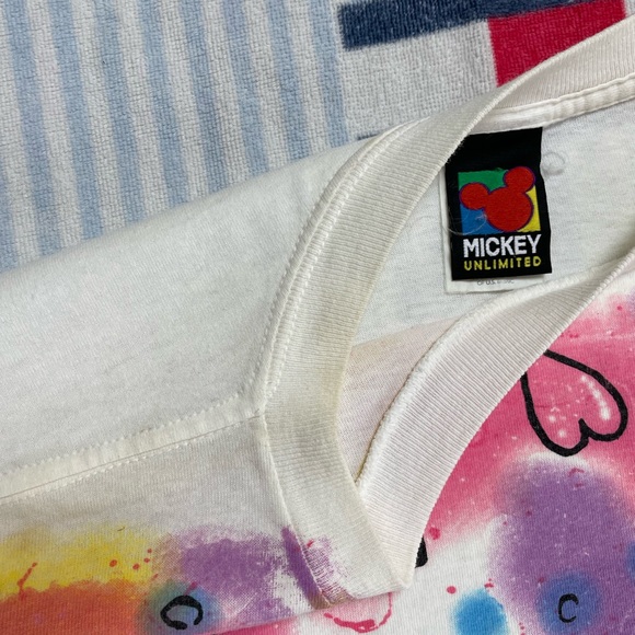 Vintage Disney Mickey & Minnie Mouse Hearts Love short sleeve tee shirt - Picture 7 of 16